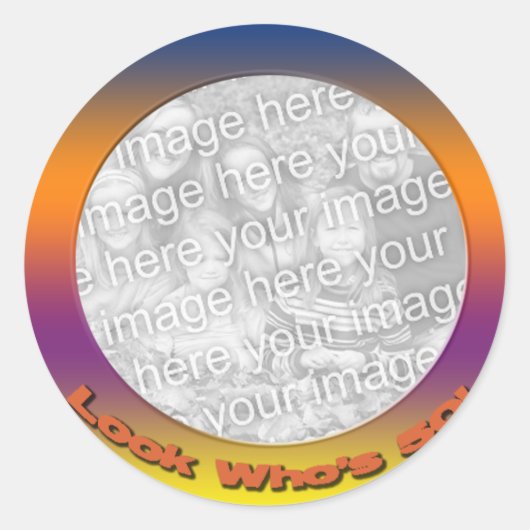 50. Geburtstag Foto Stickers (Vorderseite)