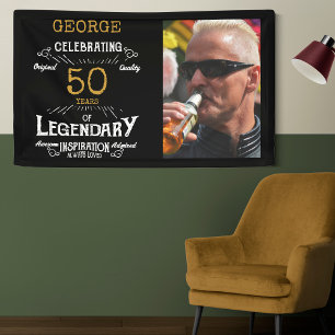 50. Geburtstag Foto Vorlage Legendary Banner