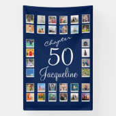 50. Geburtstag FotoCollage Kapitel 50 Banner (Vertikal)