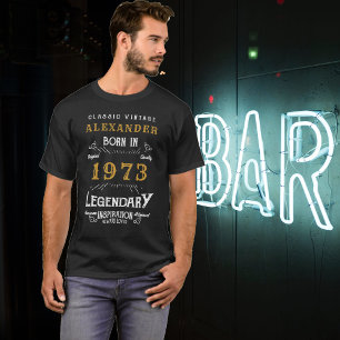 50. Geburtstag Fügen Sie Ihren Namen hinzu Geboren T-Shirt