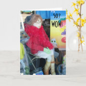 50. GEBURTSTAG FUN-MANNEQUIN-STIL KARTE (Gelbe Blume)