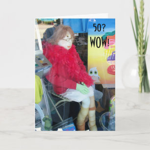 50. GEBURTSTAG FUN-MANNEQUIN-STIL KARTE