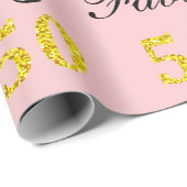 50. Geburtstag Fünfzig fabelhafte Pink Gold Glitze Geschenkpapier (Rolleneckpunkt)