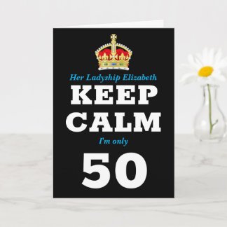 50. Geburtstag Funny Behalten Ruhe hinzufügen Bots Karte