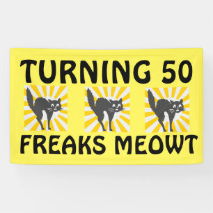 50. GEBURTSTAG-FUNNY CAT BANNER