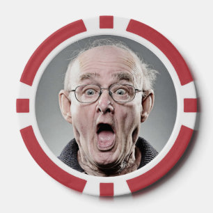 50. Geburtstag Funny Custom Foto Poker Chips