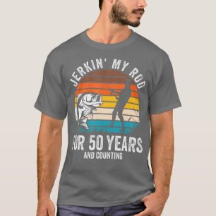 50. Geburtstag für Fischer Lustiger Angler Geburts T-Shirt
