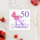 50. Geburtstag für Frauen Serviette (Beispiel)