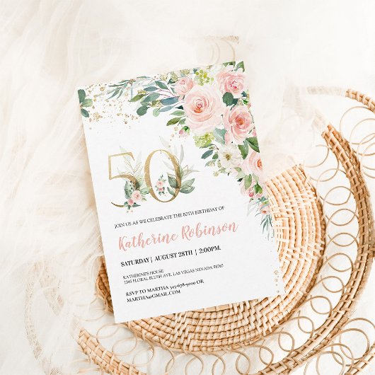 50. Geburtstag für ihren Erwachsenen Geburtstag Einladung