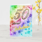 50. Geburtstag für jemanden Fabulous Karte (Gelbe Blume)