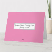 50. Geburtstag für sie Karte (Rückseite)