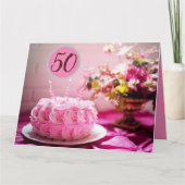 50. Geburtstag für sie Karte (Vorderseite)