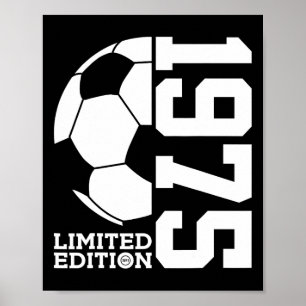 50. Geburtstag Fußball Limited Edition 1975 Poster