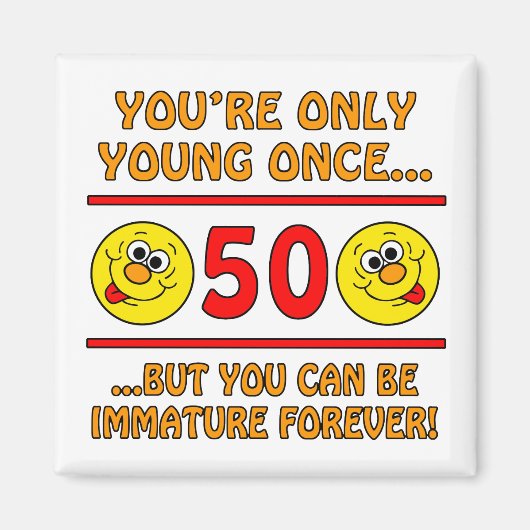 50. Geburtstag Gag Geschenke Magnet (Vorne)