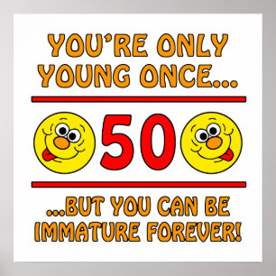50. Geburtstag Gag Geschenke Poster