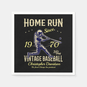 50. Geburtstag Geboren 1970 Vintager Baseball Men  Serviette