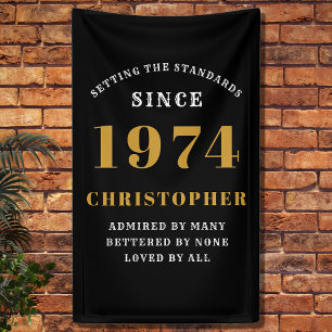 50. Geburtstag Geboren 1974 Namen hinzufügen Schwa Banner
