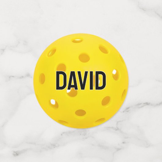 50. Geburtstag Gelbes Pickleball Konfetti (Klein Vorderseite)