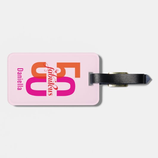 50. Geburtstag Gepäckanhänger (Rückseite horizontal)