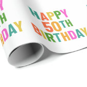 50. Geburtstag Geschenkpapier (Rolleneckpunkt)