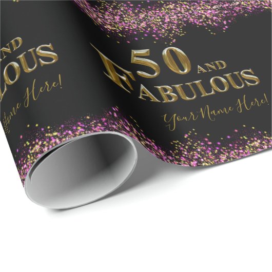 50. Geburtstag Geschenkpapier (Rolleneckpunkt)