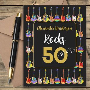 50. Geburtstag Gitarre Rocks 50 Personalisiert