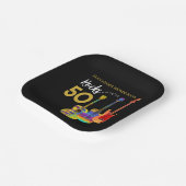 50. Geburtstag Gitarrenrocks 50 Personalisiert Pappteller (Gewinkelt)