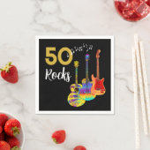 50. Geburtstag Gitarrenrocks 50 Serviette (Beispiel)