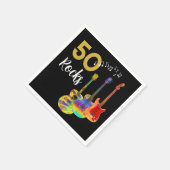 50. Geburtstag Gitarrenrocks 50 Serviette (Ecke)