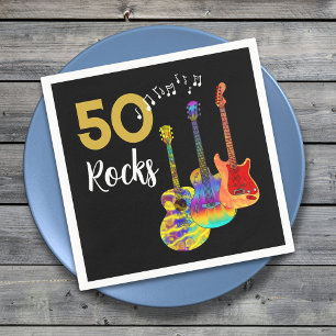 50. Geburtstag Gitarrenrocks 50 Serviette