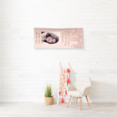 50. Geburtstag Glitzer Rose Gold Foto Banner (Insitu)