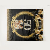 50. Geburtstag glühende Diamantzahlen Hohe Absätze Wandteppich (Vorderseite (Horizontal))