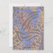 50. Geburtstag Gold Animal Print Einladungen (Rückseite)