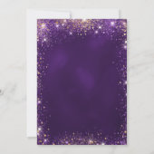 50. Geburtstag Gold der lila Rose Einladung (Rückseite)