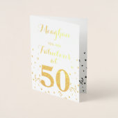 50. Geburtstag Gold Foil Fabulous mit 50 Folienkarte (Vorderseite)