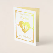 50. Geburtstag Gold Folienkarte (Vorderseite)