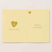 50. Geburtstag Gold Folienkarte (Innenseite)