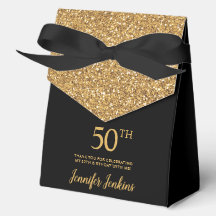 50. Geburtstag Gold Glitter Danke