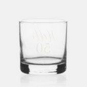 50. Geburtstag Gold-Minimal Whiskyglas (Rückseite)