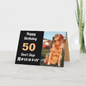 50. Geburtstag Golden Retriever Niedlich Funny Karte (Vorderseite)