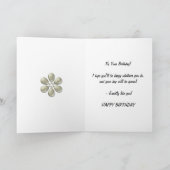 50. Geburtstag goldene Schmetterlinge Karte (Innenseite)