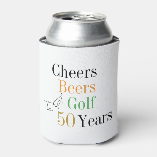 50. Geburtstag Golf Cheers Beers Party Minimal Dosenkühler (Kanne Vorderseite)