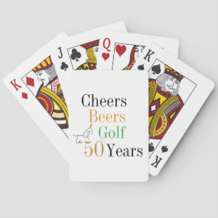 50. Geburtstag Golf Cheers Biere Minimal Spielkarten
