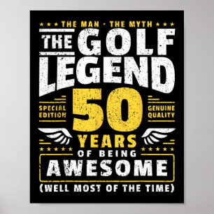 50. Geburtstag Golf Player 50 Jahre alter Golfer Poster