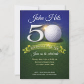 50. Geburtstag Golf Thema Einladung (Vorderseite)