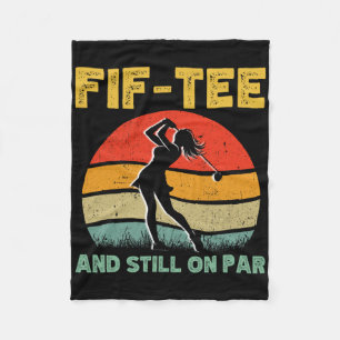 50. Geburtstag Golf Women's Design Retro 50 Jahre Fleecedecke