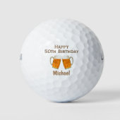 50. Geburtstag Golfer Beer Cheers Golfball (Vorderseite)