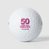 50. Geburtstag Golfer Geschenk, FORE-ever 50 & Fab Golfball (Vorderseite)