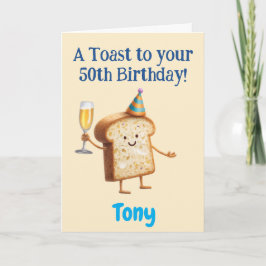 50. Geburtstag Gratulation, Lustiger Toast, Benutz Karte
