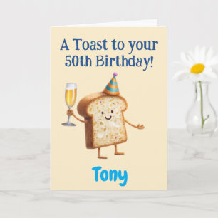 50. Geburtstag Gratulation, Lustiger Toast, Benutz Karte